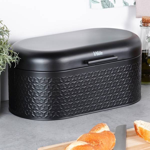 Brotkasten 259626 Schwarz - Metall - 20 x 15 x 34 cm