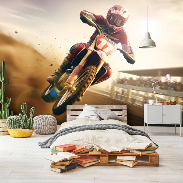 Fototapete Kinderzimmer Motorrad 416 x 254 cm