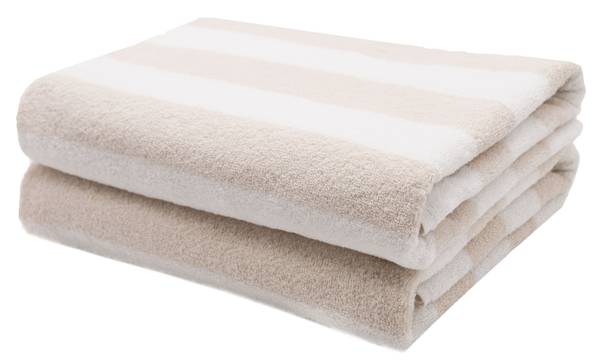 Duschtücher 00000294 2er-Set Beige - Textil - 75 x 1 x 140 cm
