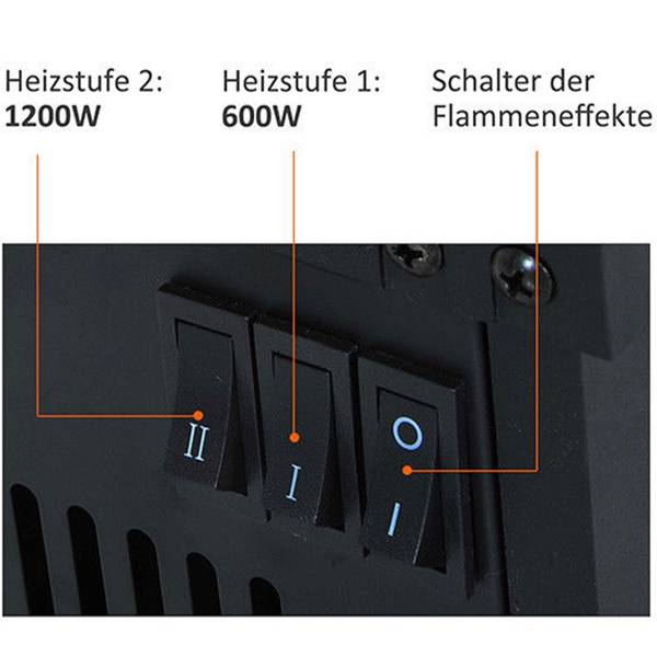 Elektrokamin 820-050 Braun - Metall - 17 x 25 x 34 cm