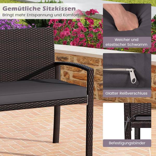 Gartenbank TI95870 Grau