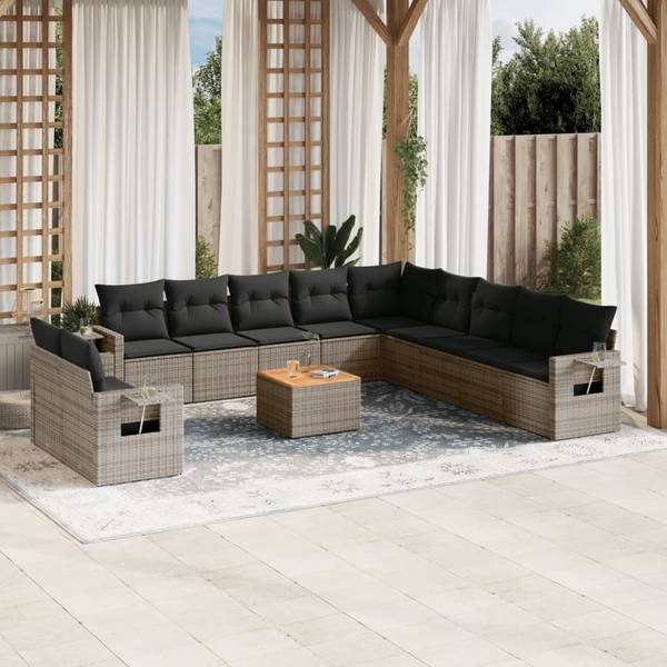 Garten-Lounge-Set 3035763 (12-teilig) Grau
