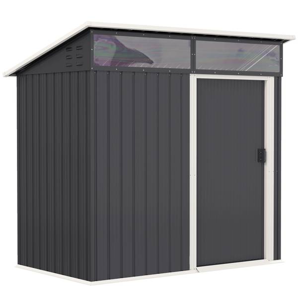 Gerätehaus 84H-163V00CG Grau - Metall - 122 x 182 x 195 cm