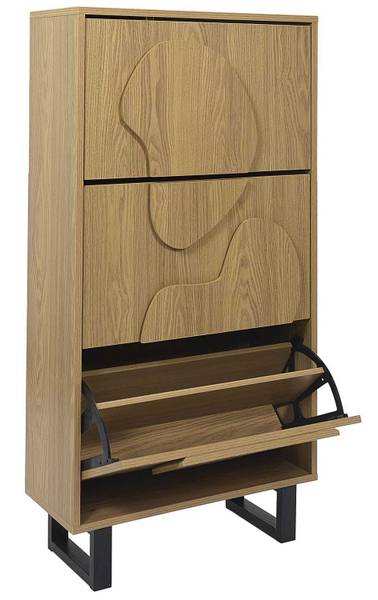 Schuhschrank Nord Beige - Holzwerkstoff - 60 x 115 x 24 cm