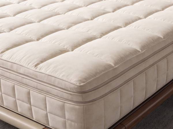 Matratze 7244 Beige - Baumwollstoff - Leinen - Polyester - 160 x 31 x 200 cm