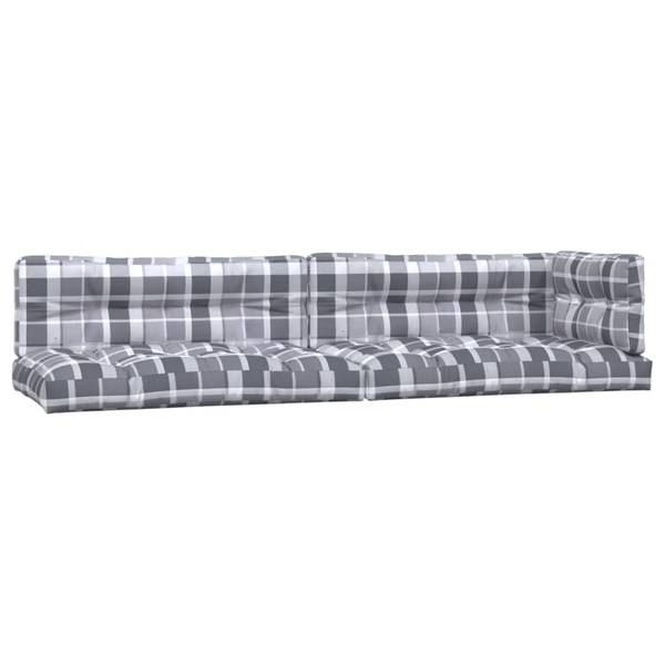 Coussin de palette 3004906 lot de 2 Gris - Polyester - 80 x 12 x 120 cm
