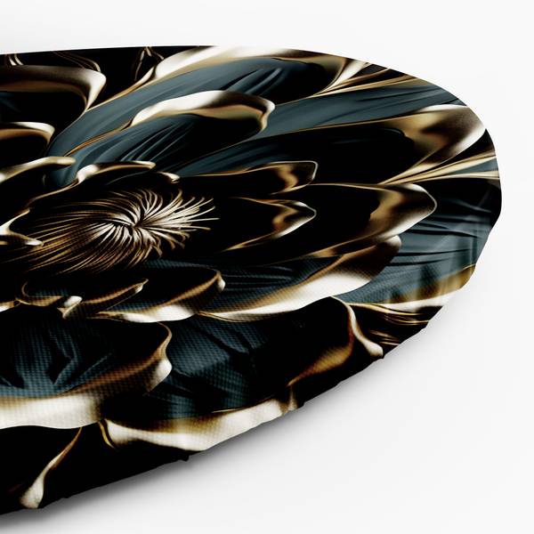 Wandbild Blume Grün - Polyester - 40 x 40 x 3 cm