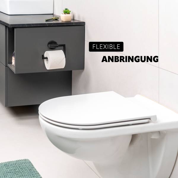 Toilettenpapierhalter Piazza Black 91112 Schwarz - Kunststoff