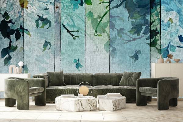 Fototapete BLUMEN Pflanzen Abstraktion 180 x 120 x 120 cm