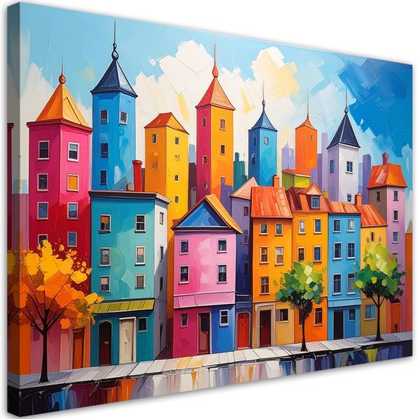 Wandbild Stadt 120 x 80 cm
