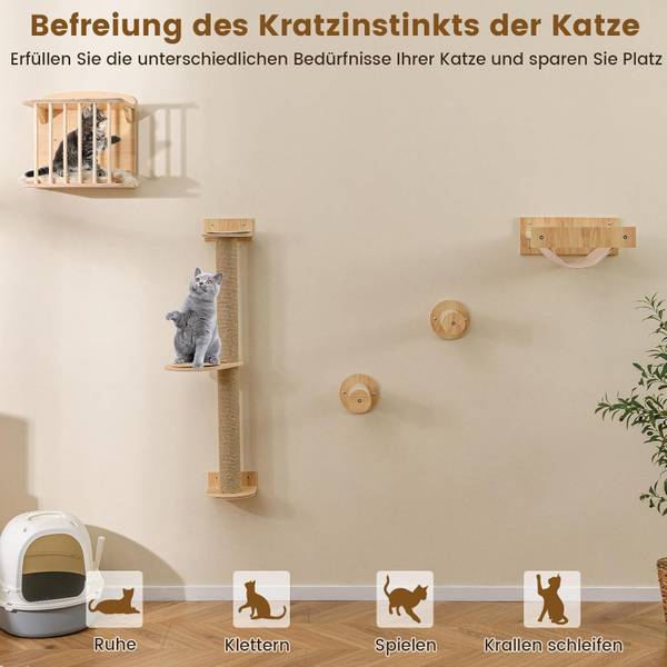 Kratzbaum BH32520ZMDE Braun - Holzwerkstoff - 24 x 111 x 37 cm