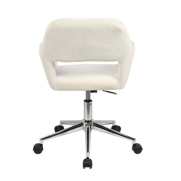 Schreibtischstuhl JILL Beige - Samt - 56 x 85 x 42 cm