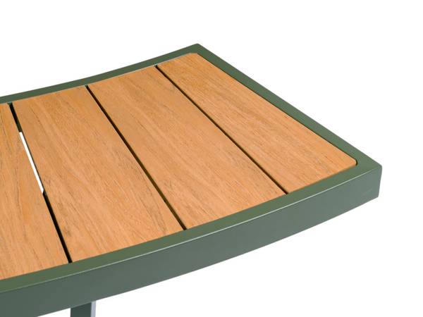 Picknicktisch Bermuda Grün - Aluminium - 250 x 75 x 250 cm