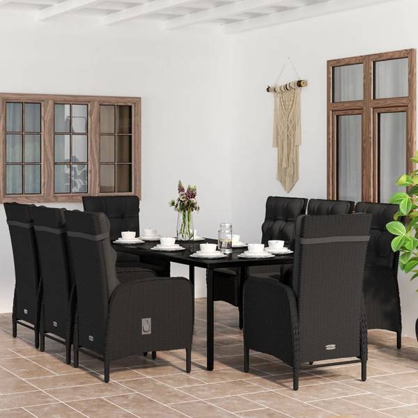 Salle à manger 3013407-4 (lot de 9) Noir