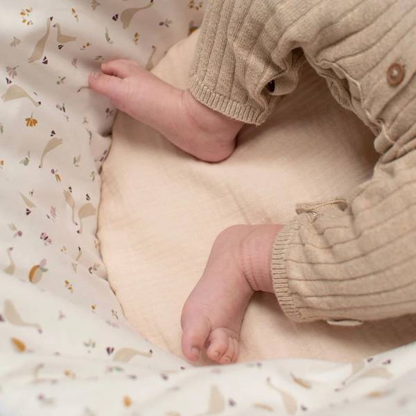 Moseskorb Sidonia Beige - Textil - 42 x 26 x 84 cm