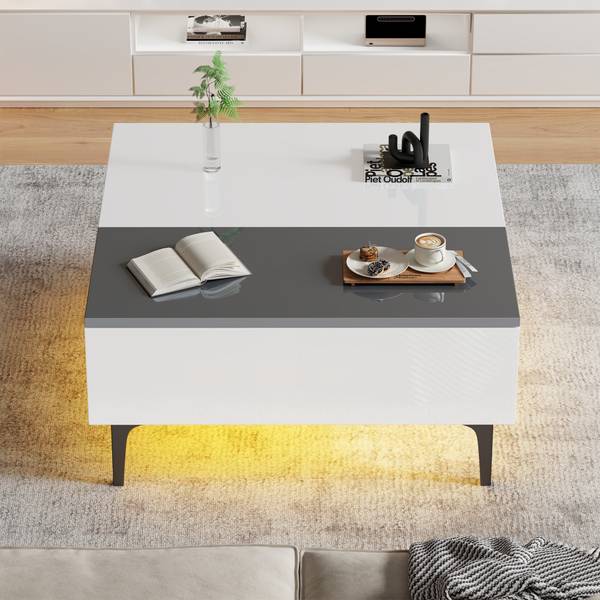 Couchtisch Ourea Ⅱ Grau - Weiß