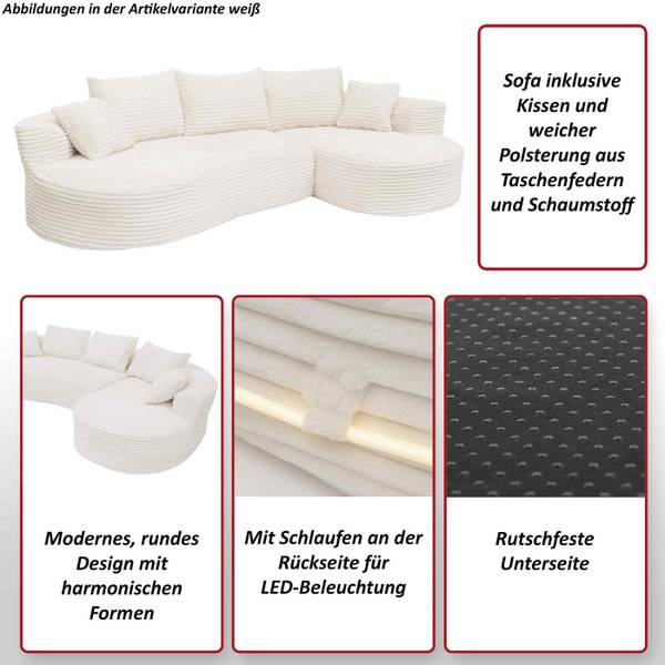 Sofa-Garnitur P19 Hellgrau