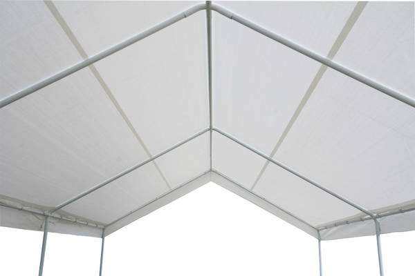 Großraumzelt MAXIMA Weiß - Textil - 400 x 300 x 800 cm