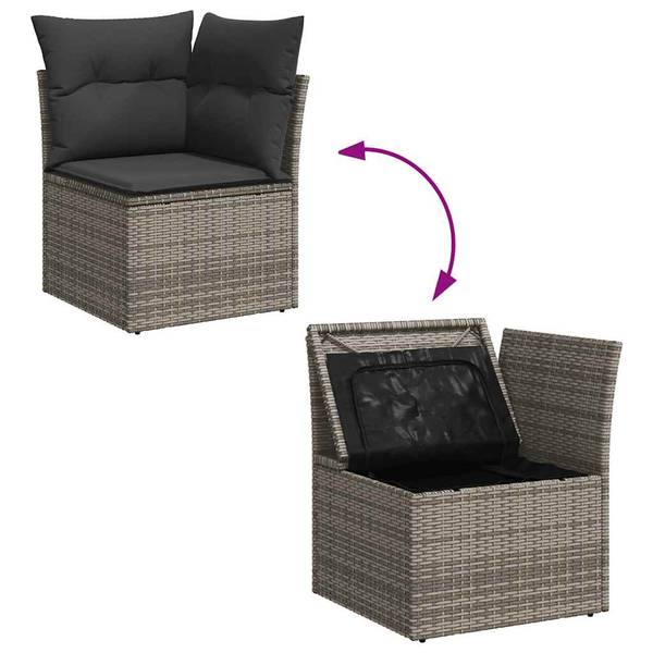 Garten-Lounge-Set 3036580-4 (8-teilig) Grau
