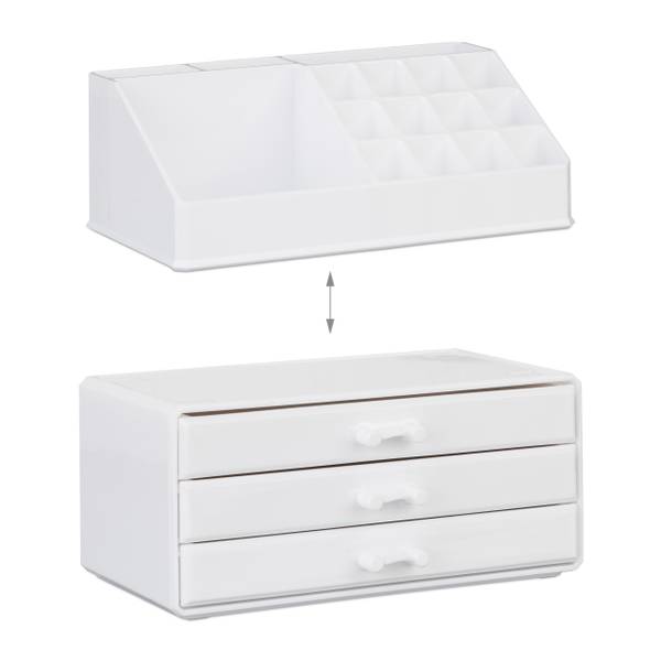 2 x Make Up Organizer weiß Weiß