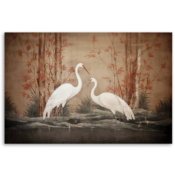 Wandbild tier vogel orientalisch 120 x 80 cm