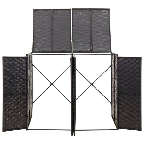 Mülltonnenbox 3029011 Schwarz - Breite: 140 cm