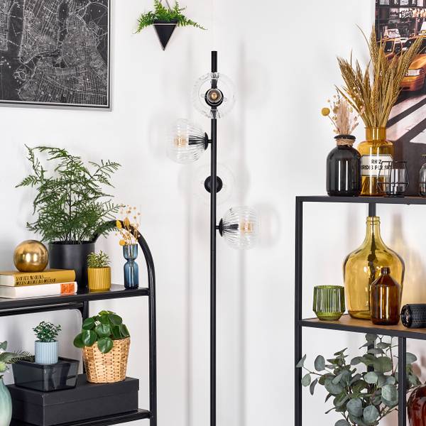 Stehlampe Cesaro Aluminium - Klarglas - 31 x 160 x 69 cm