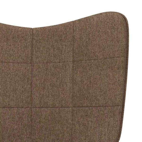 Chaise avec tabouret 3010030 Marron - Polyester - 69 x 96 x 62 cm