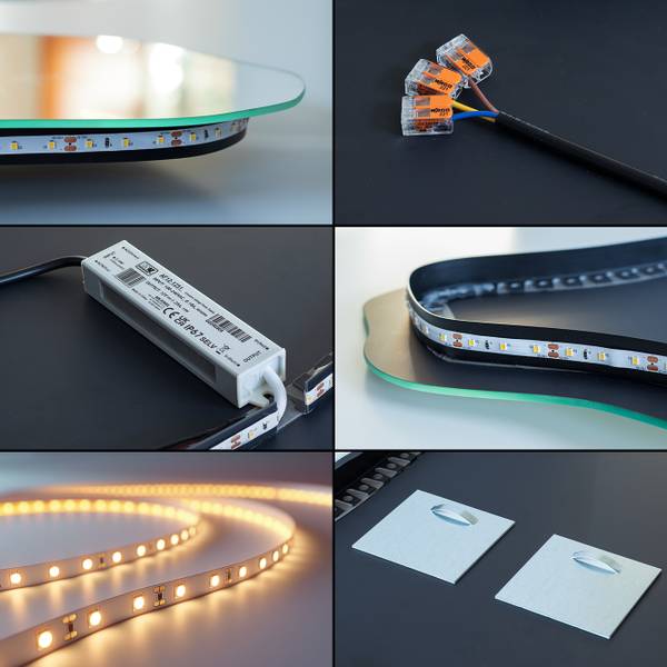 Dekospiegel Light Blotta 77 x 77 cm