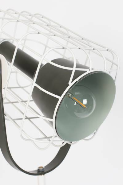 Stehlampe CAGE Weiß - Metall - 22 x 158 x 32 cm