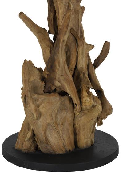 Lampenfüß Arbanasi Braun - Holzwerkstoff - Massivholz - 30 x 63 x 30 cm