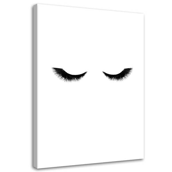 Canvas schilderij lange wimpers 40 x 60 cm