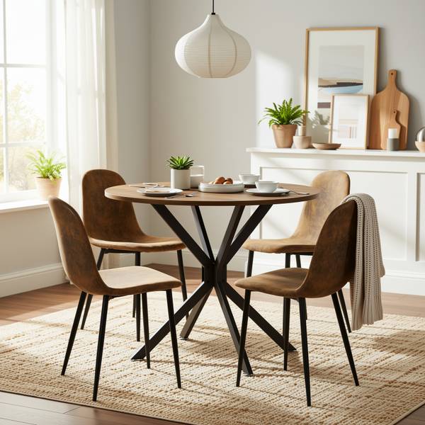 Esstisch Root Braun - Holzwerkstoff - 90 x 78 x 90 cm