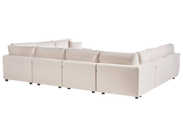 Modulaire bank MESNALI 8-delig zwart - wit - 346 x 268 cm