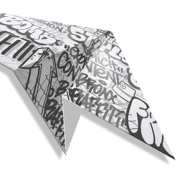 Impression acry Avion Papier Graffiti Matière plastique - 37 x 70 x 1 cm