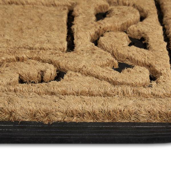 Fußmatte Kokos Schwarz - Braun - Naturfaser - Kunststoff - 75 x 2 x 45 cm