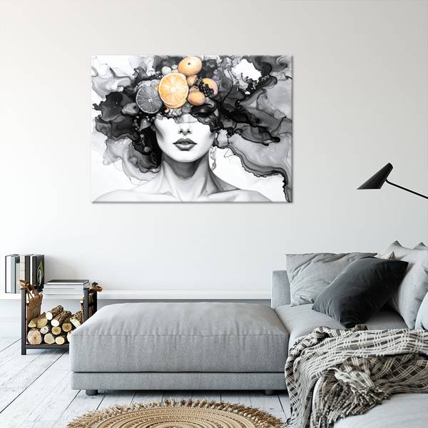 Canvas schilderij Vrouw 100 x 70 cm