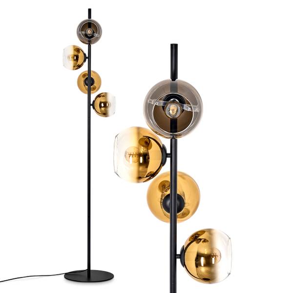Stehlampe Cesaro Gold - Metall - 31 x 160 x 69 cm