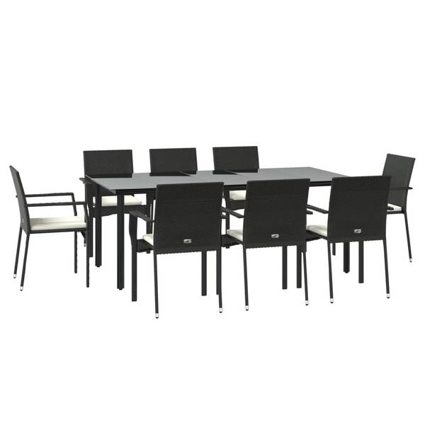 Tuinset 3029234-4 set van 9 zwart - wit