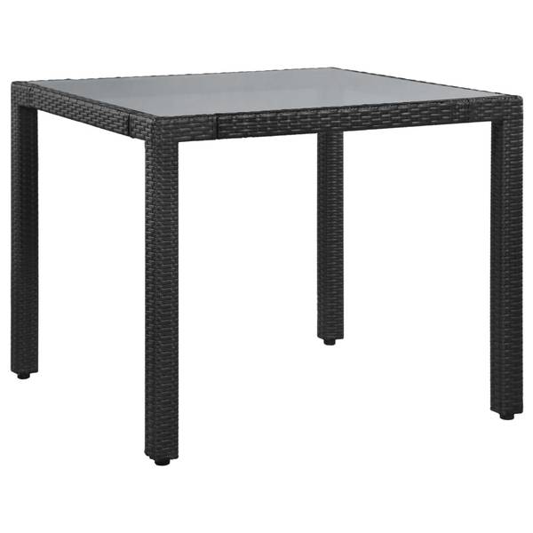 Ess-Set 3001564-3 (5-teilig) Schwarz - Polyester - Klarglas - Polyethylen - 90 x 75 x 90 cm