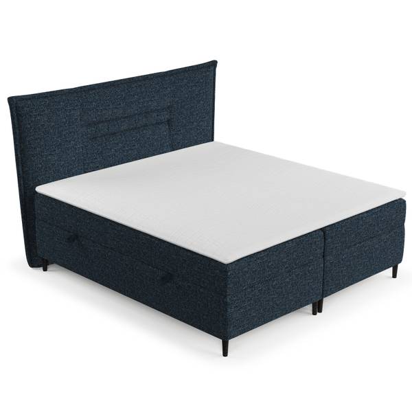 Boxspringbett Koussi I Taschenfederkern Marineblau - Liegefläche Breite: 180 cm