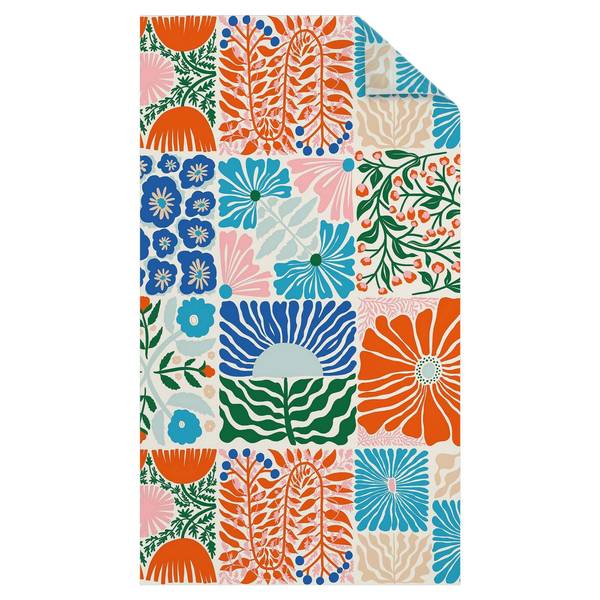 Dusch‑Sichtschutz Patchwork Blumenmuster 90 x 160 cm