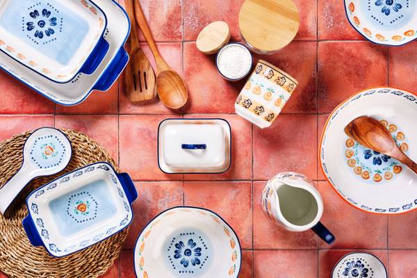 Teller NAPOLI 4-teiliges Set Weiß - Keramik - 27 x 3 x 27 cm