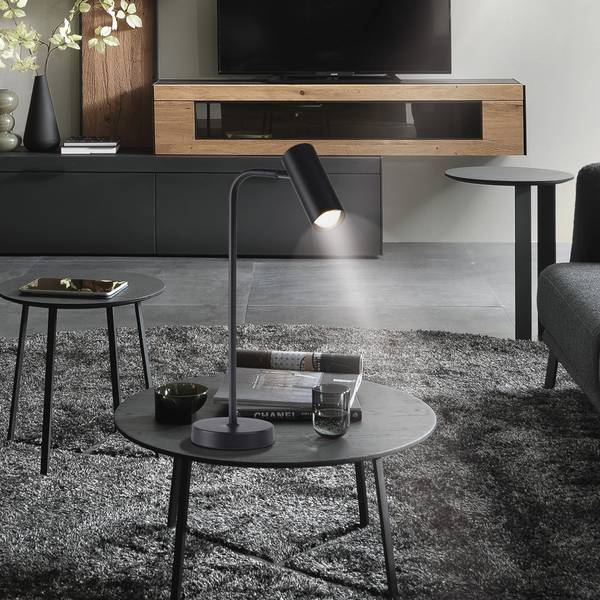 LED Tischleuchte RIK Schwarz - Metall - 13 x 48 x 28 cm