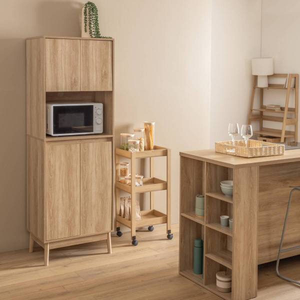 Ilot ABANA Beige - Bois manufacturé - 60 x 90 x 120 cm