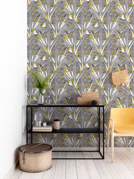 Großformatiges Palmito Panoramapapier Gelb