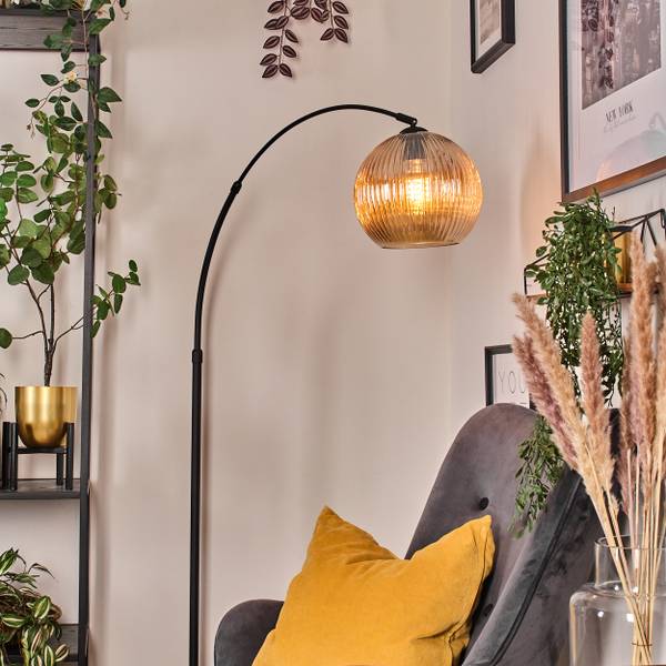 Stehlampe Cesaro Orange - Aluminium - Klarglas - Marmor - 105 x 185 x 72 cm