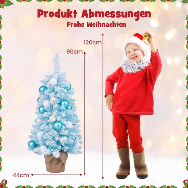Mini-Weihnachtsbaum OY46958DE Blau - Kunststoff - 44 x 90 x 44 cm