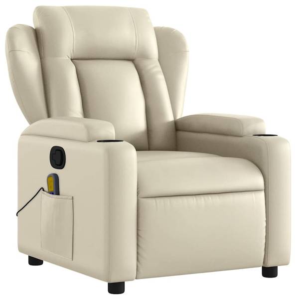 Fauteuil inclinable de massage 3032462 Crème - Blanc