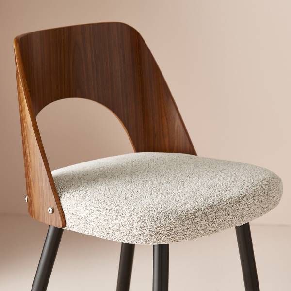 Stuhl AUSTIN Schwarz - Webstoff - 47 x 90 x 45 cm